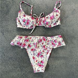 Target Floral Ruffle Bikini Set